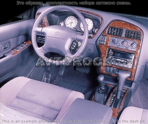 Накладки на торпеду Nissan Pathfinder 1999-2000 АКПП, без Message Center, 4WD, 15 элементов. - Автоаксессуары и тюнинг