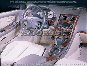 Накладки на торпеду Nissan Maxima 2000-2001 базовый набор, ручной, Радио с CD Player, 27 элементов. - Автоаксессуары и тюнинг