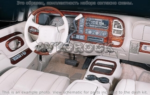 Накладки на торпеду Cadillac Escalade 1999-2001 полный набор, 47 элементов. - Автоаксессуары и тюнинг