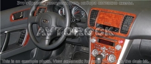 Накладки на торпеду Subaru Legacy/Легаси 2007-2009 полный набор, Механическая коробка передач, авто AC - Автоаксессуары и тюнинг