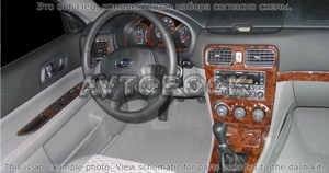 Накладки на торпеду Subaru Forester/форестер 2007-2008 полный набор, Механическая коробка передач, авто AC - Автоаксессуары и тюнинг