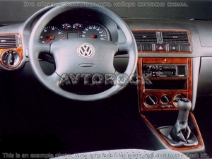 Накладки на торпеду Volkswagen Jetta/джетта 1999-2004 полный набор, без перчаточный ящик, 28 элементов. - Автоаксессуары и тюнинг