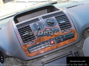 Накладки на торпеду Mercedes-Benz Viano (w639) 2003-2014 полный набор. ID:32011qw - Автоаксессуары и тюнинг