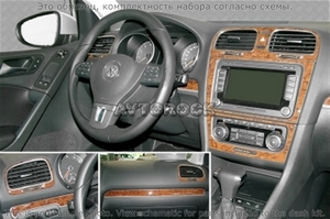 Накладки на торпеду Volkswagen Golf/гольф 2009-2013 полный набор. ID:32898qw - Автоаксессуары и тюнинг