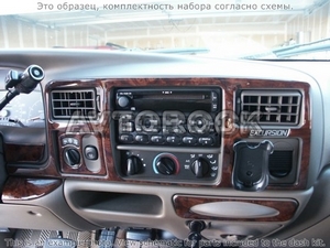 Накладки на торпеду Ford Excursion 2005-UP Без заводского - Автоаксессуары и тюнинг