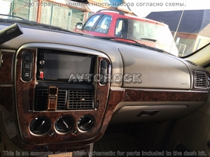 Накладки на торпеду Mercury Mountaineer 2002-UP Overhead Console, без Sunroof с Rear A/C Controls, 8 элементов. - Автоаксессуары и тюнинг