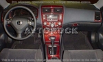 Накладки на торпеду Honda Accord/Аккорд 2003-2007 базовый набор, Соответствие OEM, с навигацией система, без перчаточного ящика, 4 двери