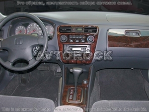 Накладки на торпеду Honda Accord/Аккорд 1998-2000 2 двери, Mtach OEM, 22 элементов. - Автоаксессуары и тюнинг