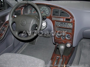 Накладки на торпеду Hyundai Elantra/элантра 2001-2003 полный набор, ручной, с Sunroof, 22 элементов. - Автоаксессуары и тюнинг