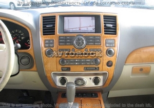 Накладки на торпеду Infiniti QX56 2008-UP полный набор - Автоаксессуары и тюнинг