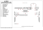 Накладки на торпеду Honda Stepwgn 2001-2004 Базовый нижний комплект накладок, климат-контроль (Тип 2) .