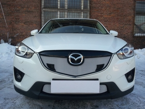 Allest Защита радиатора, хром, верх (с парктроником) MAZDA (мазда) CX-5/CX 5 12-14 - Автоаксессуары и тюнинг