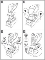 Armster Подлокотник в сборе Armster (адаптер+бокс черн. 07917-M) SKODA (шкода) Yeti/ети 09-