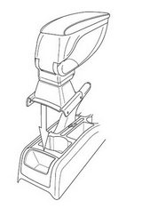 Armster Подлокотник в сборе Armster (адаптер+бокс черн. 07917-M) SKODA (шкода) Yeti/ети 09-