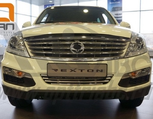 CAN Otomotiv Решетка переднего бампера, нерж. SSANGYONG (ссанг енг) Rexton/рекстон 13- - Автоаксессуары и тюнинг