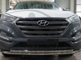 CAN Otomotiv Защита переднего бампера двойная d 60/42 мм, нерж. HYUNDAI (хендай) Tucson 16-