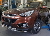 CAN Otomotiv Защита переднего бампера двойная d 60/60 мм, нерж. HYUNDAI (хендай) ix35 10-/14-