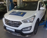 CAN Otomotiv Защита переднего бампера двойная d 60/60 мм, нерж. HYUNDAI (хендай) Santa FE 12-