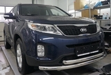 CAN Otomotiv Защита переднего бампера двойная d 60/60 мм, нерж. KIA (киа) Sorento/Соренто 13-