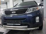 CAN Otomotiv Защита переднего бампера двойная d 60/60 мм, нерж. KIA (киа) Sorento/Соренто 13-