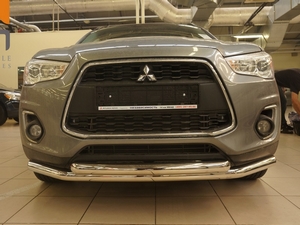 CAN Otomotiv Защита переднего бампера двойная d 60/60 мм, нерж. MITSUBISHI (митсубиси) ASX 13- - Автоаксессуары и тюнинг