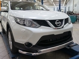 CAN Otomotiv Защита переднего бампера двойная d 60/60 мм, нерж. (сборка Англия) NISSAN (ниссан) Qashqai/кашкай +2/кашкай 14-