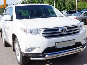 CAN Otomotiv Защита переднего бампера двойная d 60/60 мм, нерж. TOYOTA (тойота) Highlander 10-13 ID:6587qw - Автоаксессуары и тюнинг