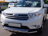 CAN Otomotiv Защита переднего бампера двойная d 60/60 мм, нерж. TOYOTA (тойота) Highlander 10-13