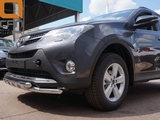 CAN Otomotiv Защита переднего бампера двойная d 60/60 мм, нерж. TOYOTA (тойота) RAV4/рав 4 13-