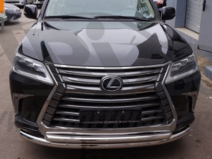 CAN Otomotiv Защита переднего бампера двойная d 76/60 мм, нерж. LEXUS (лексус) LX570 15- - Автоаксессуары и тюнинг