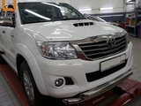 CAN Otomotiv Защита переднего бампера двойная d 76/76 мм, нерж. TOYOTA (тойота) Hilux 12-