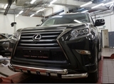 CAN Otomotiv Защита переднего бампера двойная Shark d 76/60 мм, нерж. LEXUS (лексус) GX460 13-