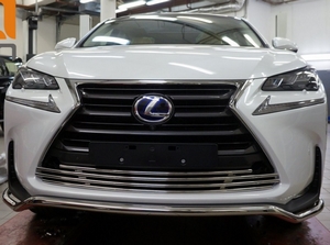 CAN Otomotiv Защита переднего бампера одинарная d 42 мм, нерж. LEXUS (лексус) NX300h 14- - Автоаксессуары и тюнинг