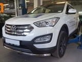 CAN Otomotiv Защита переднего бампера одинарная d 60 мм, нерж. HYUNDAI (хендай) Santa FE 12-