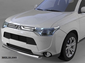 CAN Otomotiv Защита переднего бампера одинарная d 60 мм, нерж. MITSUBISHI (митсубиси) Outlander/оутлендер 12-/14- - Автоаксессуары и тюнинг