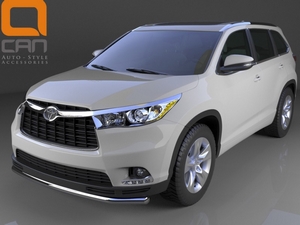 CAN Otomotiv Защита переднего бампера одинарная d 60 мм, нерж. TOYOTA (тойота) Highlander 14- - Автоаксессуары и тюнинг