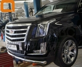 CAN Otomotiv Защита переднего бампера одинарная d 76 мм, нерж. CADILLAC Escalade 14-