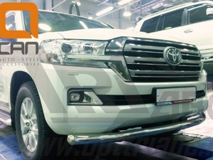 CAN Otomotiv Защита переднего бампера одинарная d 76 мм, нерж. (кроме Executive) TOYOTA (тойота) Land Cruiser/круизер/ленд крузер J200 15- - Автоаксессуары и тюнинг