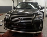 CAN Otomotiv Защита переднего бампера одинарная d 76 мм, нерж. LEXUS (лексус) LX570 12-