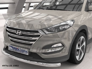 CAN Otomotiv Защита переднего бампера одинарная овал d 75x42 мм, нерж. HYUNDAI (хендай) Tucson 16- - Автоаксессуары и тюнинг