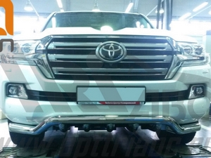 CAN Otomotiv Защита переднего бампера волна d /76/60 мм, нерж. (кроме Executive) TOYOTA (тойота) Land Cruiser/круизер/ленд крузер J200 15- - Автоаксессуары и тюнинг