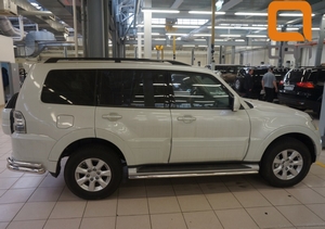 CAN Otomotiv Защита штатных порогов d 42 мм, нерж. MITSUBISHI (митсубиси) Pajero/паджеро V80 07-/11- - Автоаксессуары и тюнинг