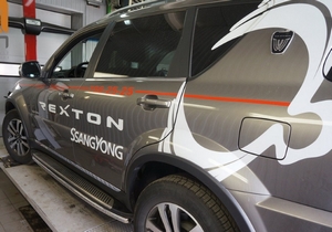 CAN Otomotiv Защита штатных порогов d 42 мм, нерж. SSANGYONG (ссанг енг) Rexton/рекстон 13- - Автоаксессуары и тюнинг