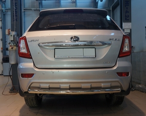 CAN Otomotiv Защита заднего бампера одинарная d 60 мм, нерж. LIFAN X60 12- - Автоаксессуары и тюнинг