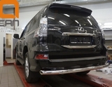 CAN Otomotiv Защита заднего бампера одинарная d 76 мм, нерж. LEXUS (лексус) GX460 13-