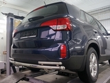 CAN Otomotiv Защита заднего бампера одинарная с уголками d 60/42 мм, нерж. KIA (киа) Sorento/Соренто 13-