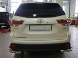 CAN Otomotiv Защита заднего бампера уголки d 60/42 мм, нерж. TOYOTA (тойота) Highlander 14-