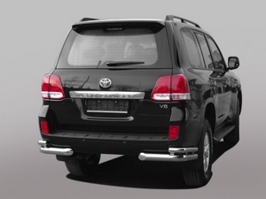 CAN Otomotiv Защита заднего бампера уголки d 76/42 мм, нерж. TOYOTA (тойота) Land Cruiser/круизер/ленд крузер J200 07-/12- - Автоаксессуары и тюнинг