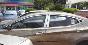 JMT Накладки на стойки дверей, нерж., 6 частей HYUNDAI (хендай) Elantra/элантра 11- - Автоаксессуары и тюнинг