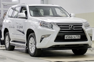 Lexus Защита переднего бампера труба 60 мм черная LEXUS (лексус) GX460 13- - Автоаксессуары и тюнинг